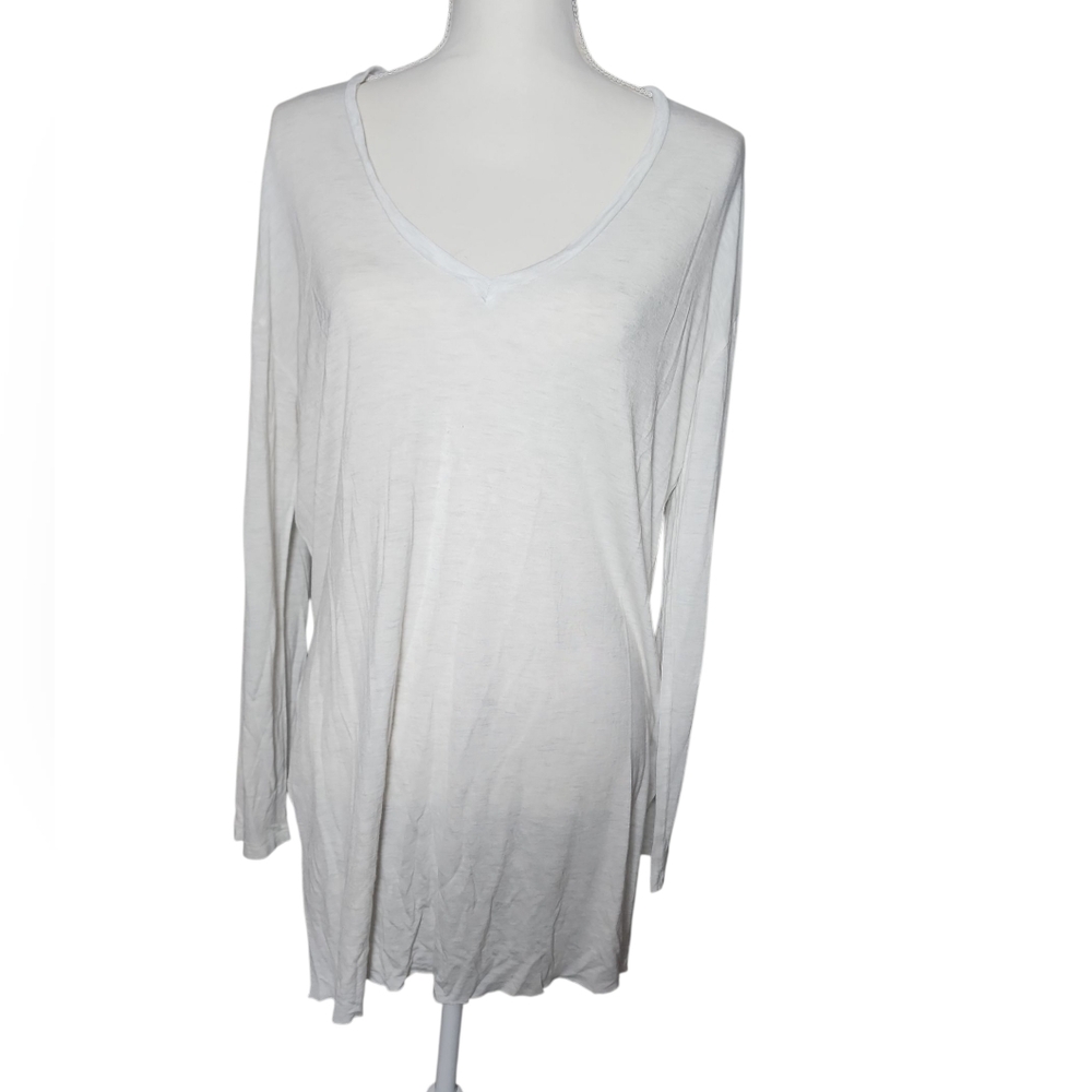 Wilfred Free Lightweight Vneck Side Slit Long Sleeve Top Size Medium